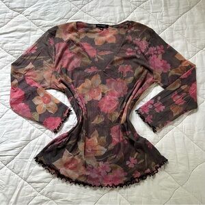 Mesh Floral Summer Top